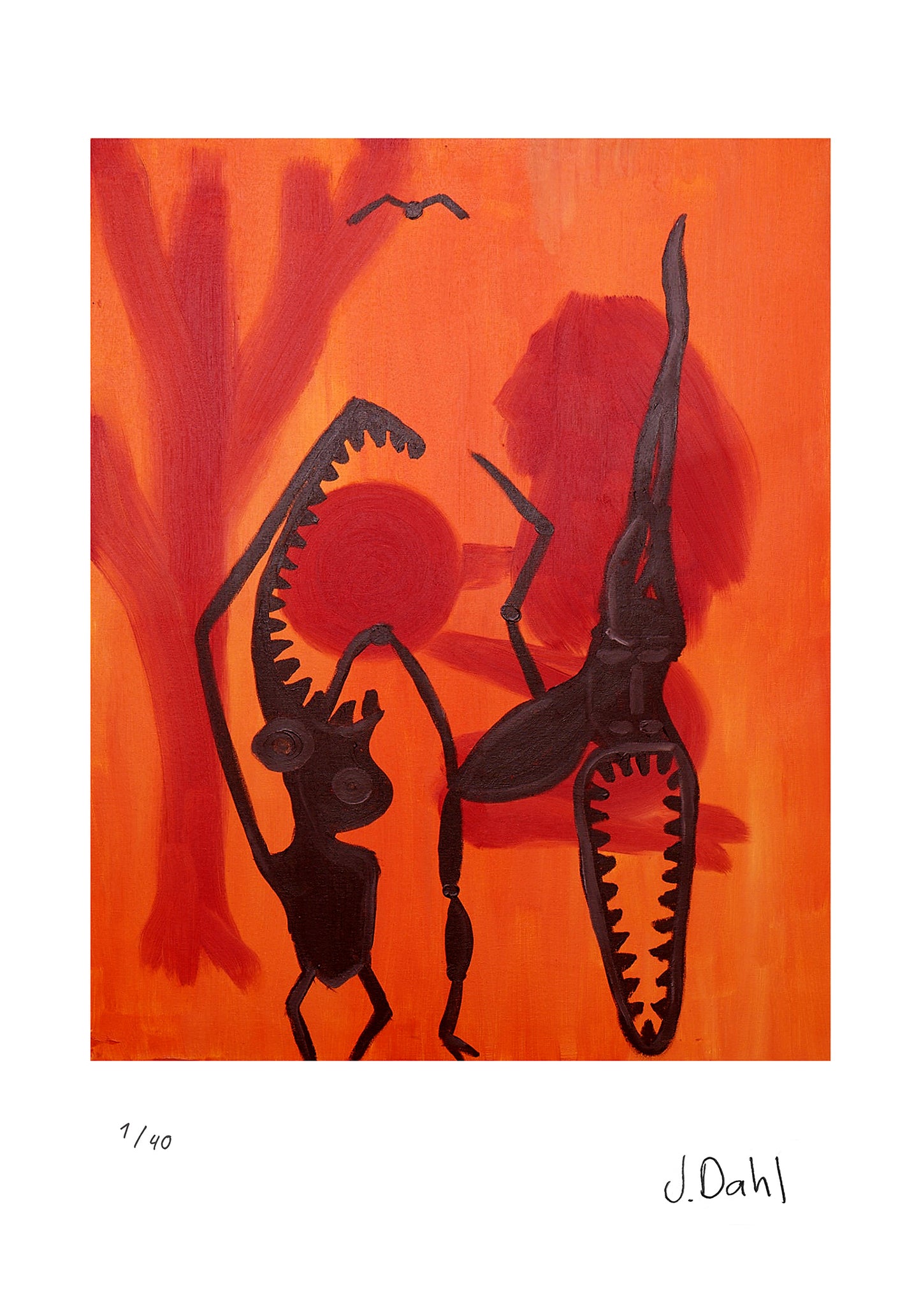 MAKONDE GREEDY DEMONS , kunsttryk af Jesper Dahl