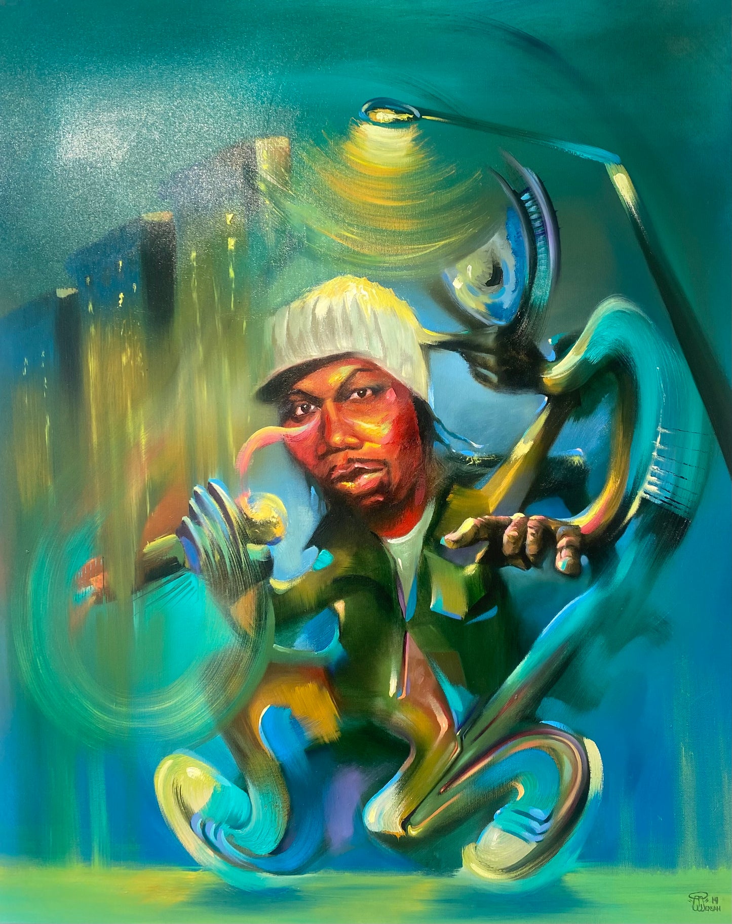 Timmi "Oneliner" Mensah, Original painting, KRS One