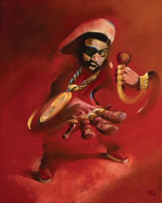 Timmi "Oneliner" Mensah, Original painting, Slick Rick